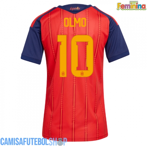 Camisa de time de futebol Espanha Dani Olmo #10 Replicas 1º Equipamento Feminina Mundo 2026 Manga Curta
